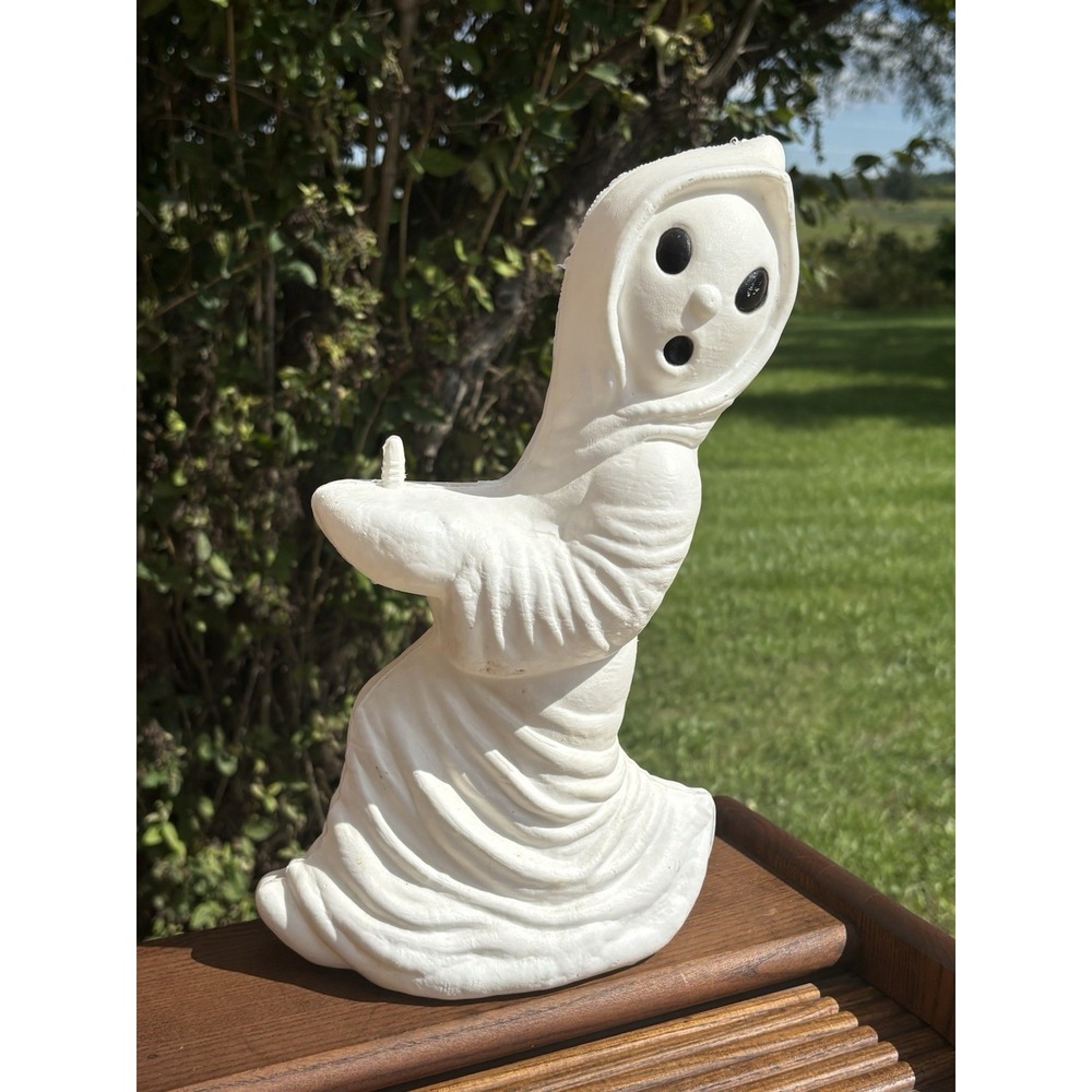 Vtg GENERAL FOAM PLASTICS 13" Halloween Blow Mold Ghost No Cord/ Light